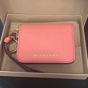 Leather and Haymarket Check ID Card Case Charm